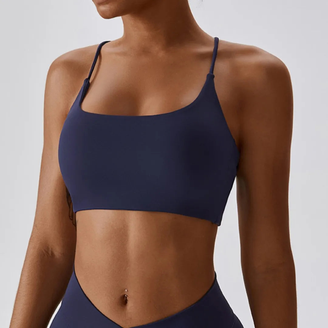 U-Neck Cross Beauty Back Sports Bra
