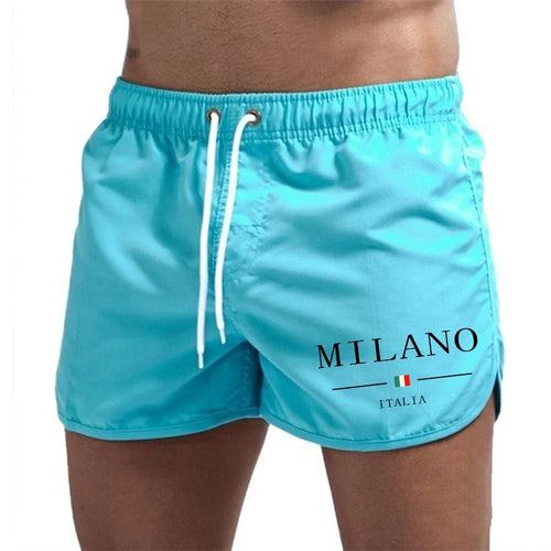 Italy Milan Fashion Men's  Running Fitness Shorts