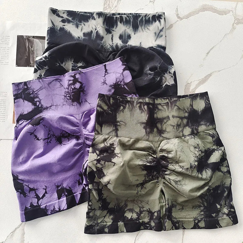 Tie-Dye One-Shoulder Workout Set