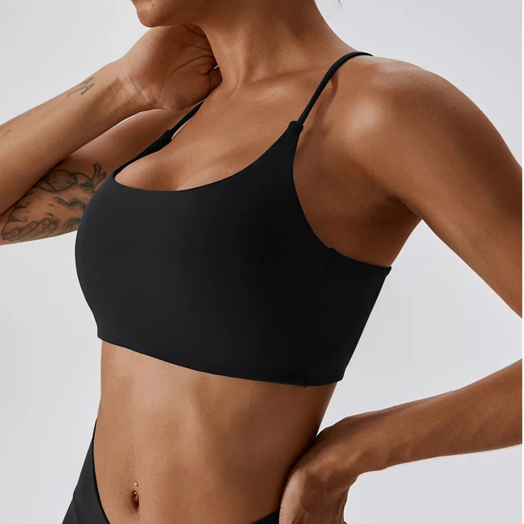 U-Neck Cross Beauty Back Sports Bra