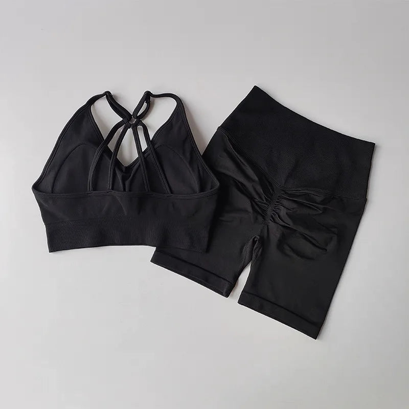 Peach Lift High-Waisted Two-Piece Workout Set