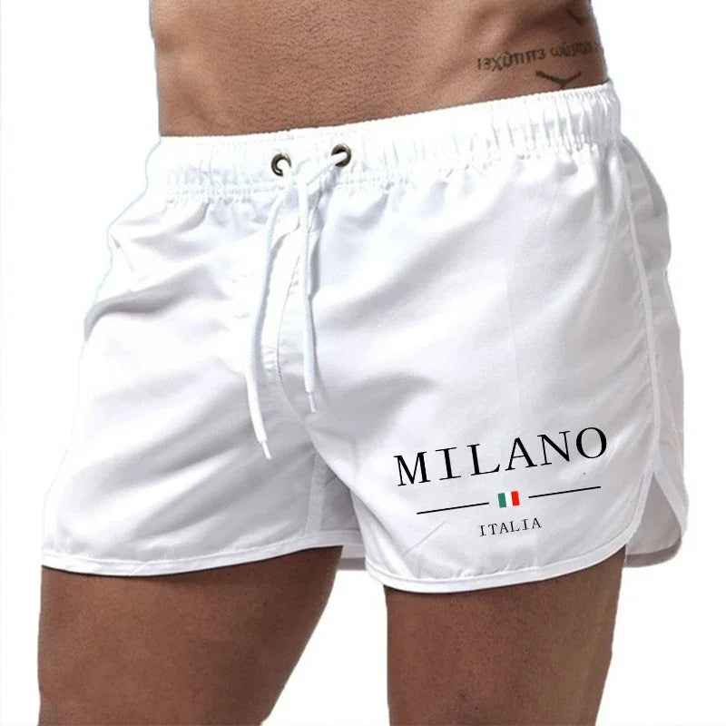 Italy Milan Fashion Men's  Running Fitness Shorts