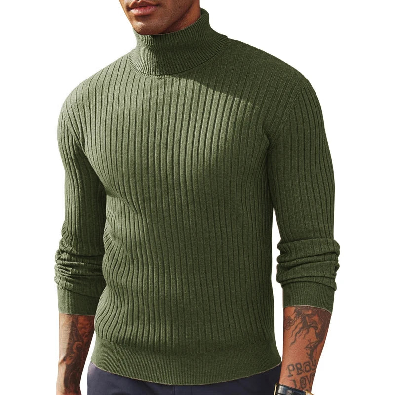 Men's Slim Fit Long Sleeve Turtleneck Sweater
