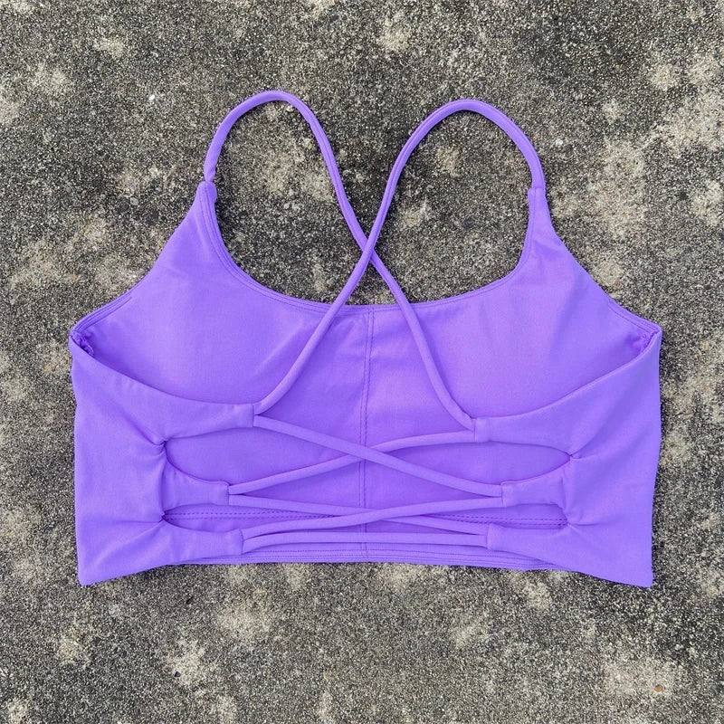 U-Neck Cross Beauty Back Sports Bra