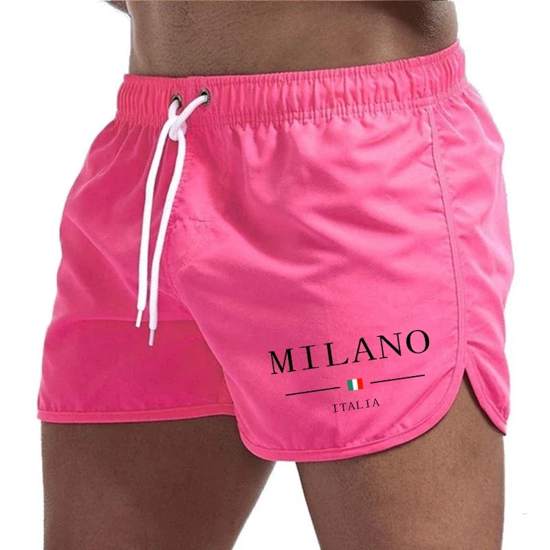 Italy Milan Fashion Men's  Running Fitness Shorts