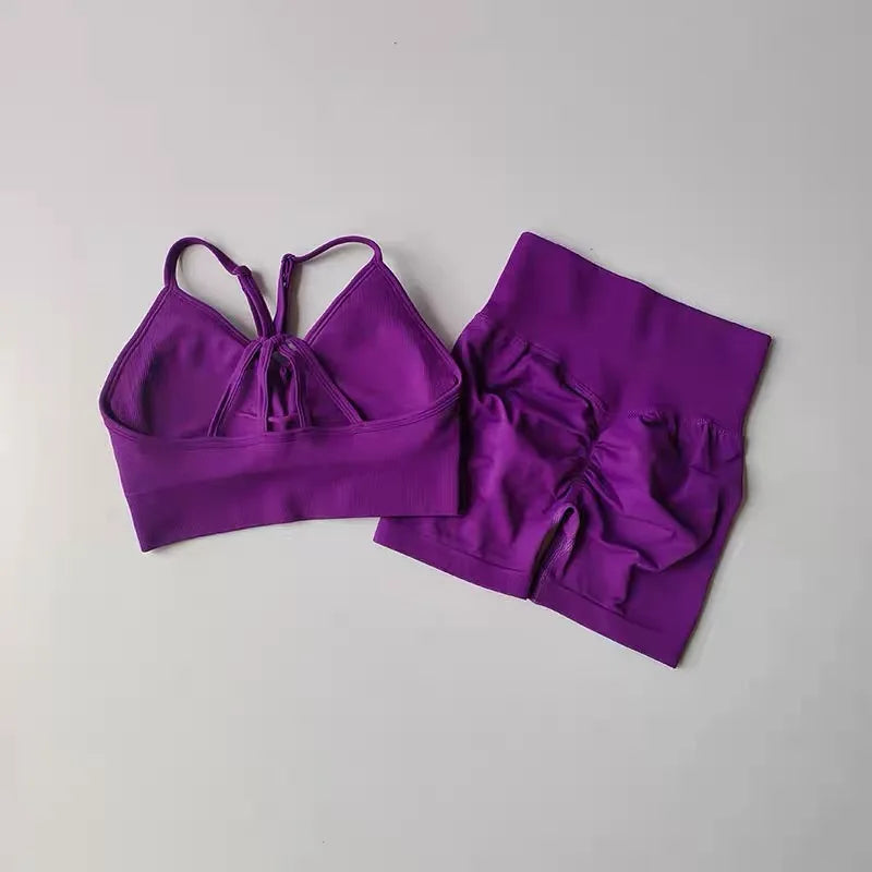 Peach Lift High-Waisted Two-Piece Workout Set