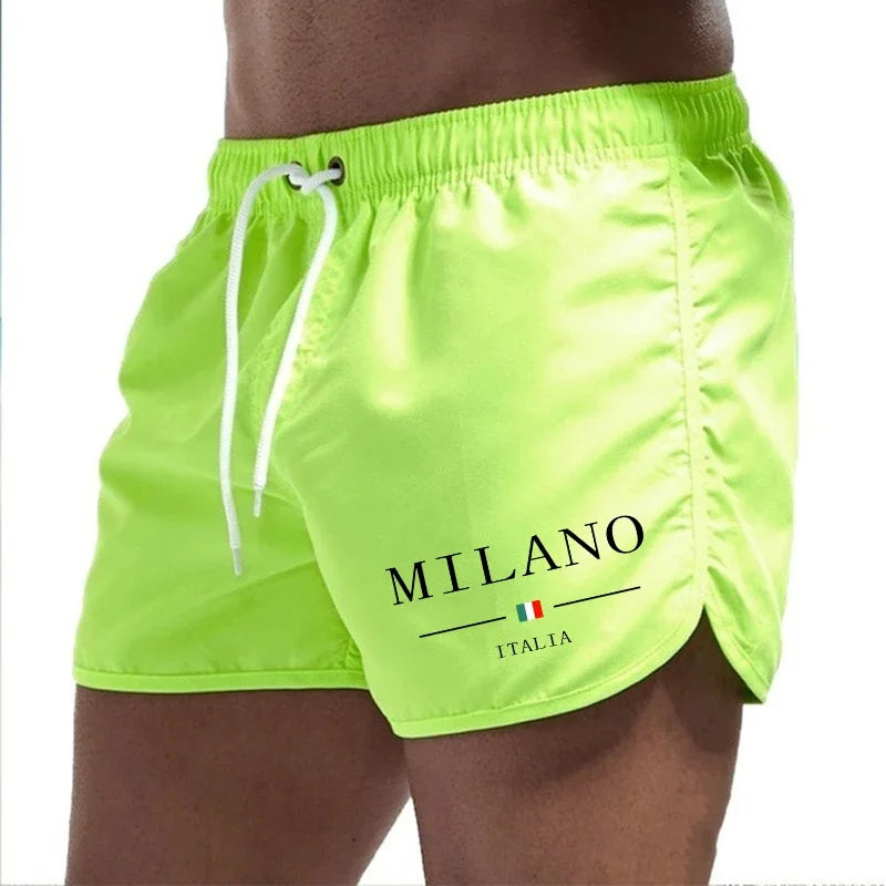 Italy Milan Fashion Men's  Running Fitness Shorts