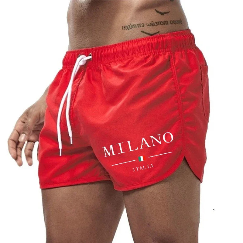 Italy Milan Fashion Men's  Running Fitness Shorts