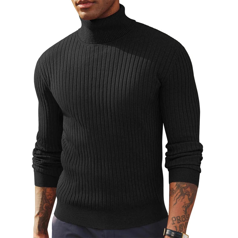 Men's Slim Fit Long Sleeve Turtleneck Sweater