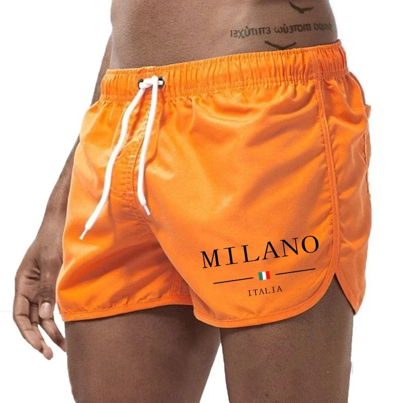 Italy Milan Fashion Men's  Running Fitness Shorts