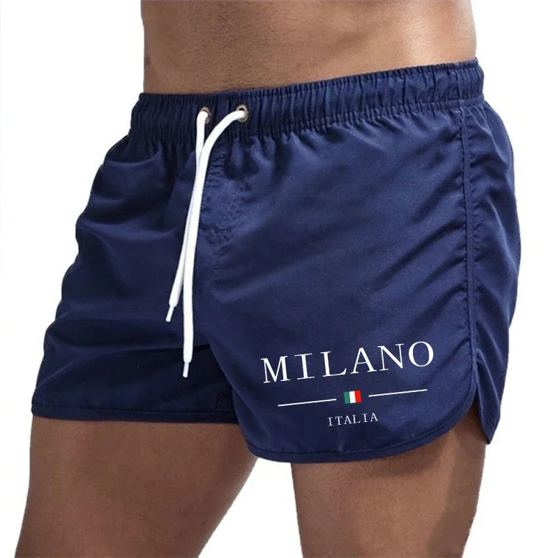 Italy Milan Fashion Men's  Running Fitness Shorts