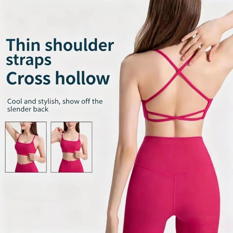 Support Sports Bra Yoga Crop Top Gym Fitness Workout