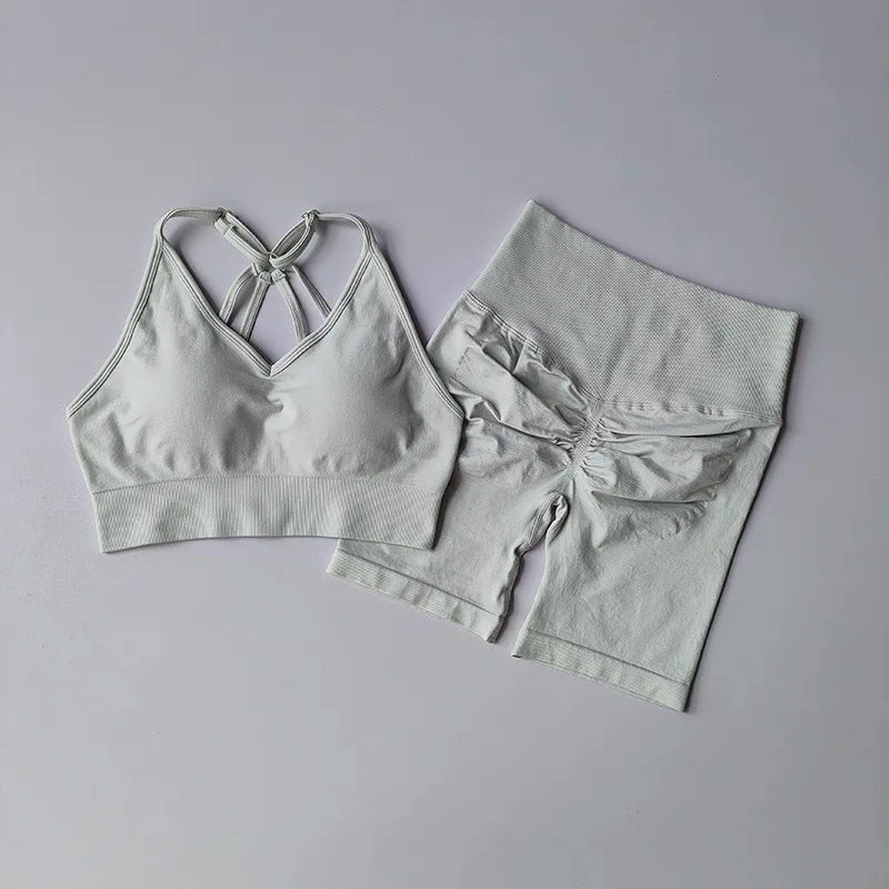 Peach Lift High-Waisted Two-Piece Workout Set