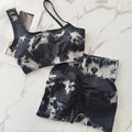 Tie-Dye One-Shoulder Workout Set