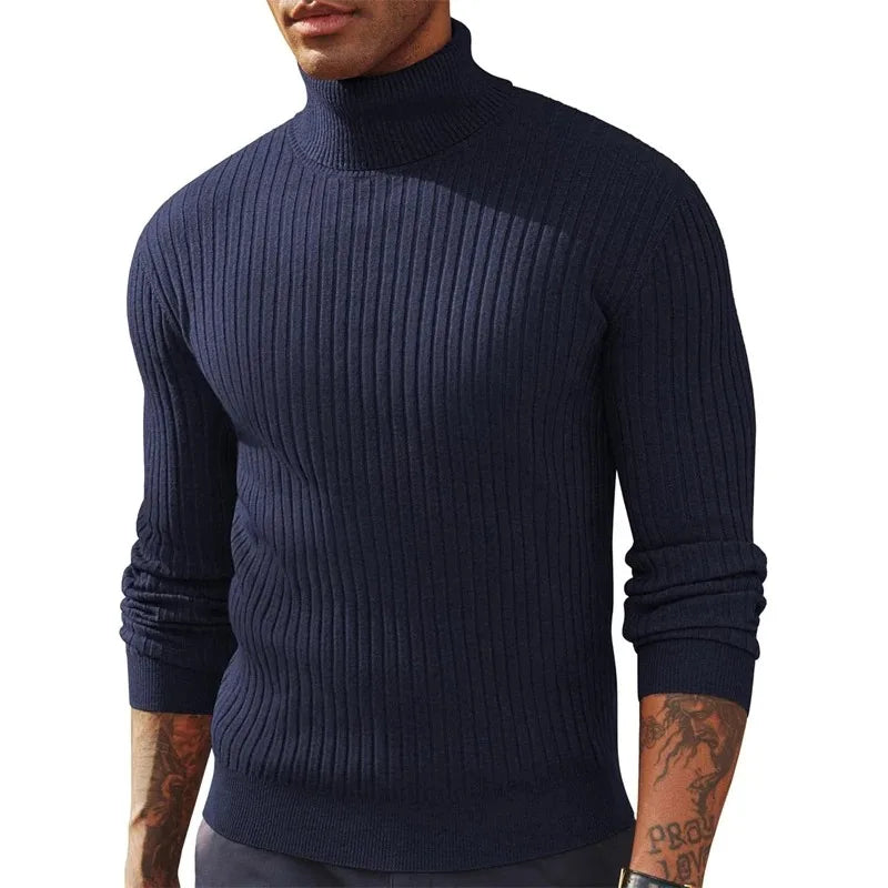 Men's Slim Fit Long Sleeve Turtleneck Sweater